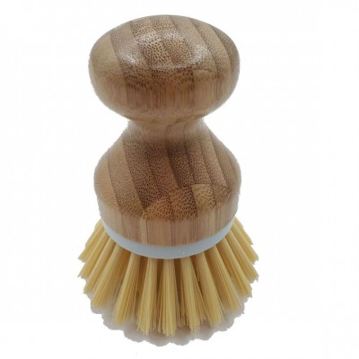 High quality 100% Natural wood bamboo handle dish brush kitchen cleaning vegetable sisal dish brush set